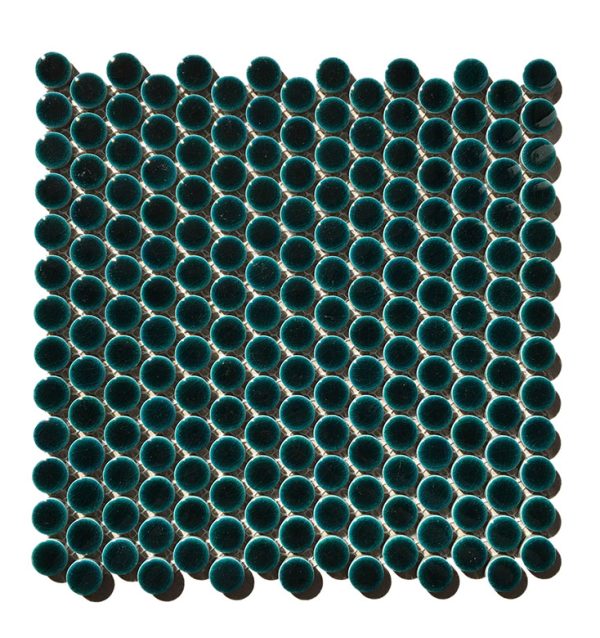 DARK GREEN PENNY GLOSS - Cerdomus Tile Studio Quality Tiles - September 8, 2023 275x275 19mm Dark Green Penny Round Gloss DGREENPENNY