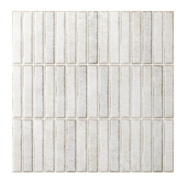 H8B3A 117 - Cerdomus Tile Studio Quality Tiles - July 1, 2023 14x100 Riva Kit Kat Rice White Satin Matt Finger H8B3A-117