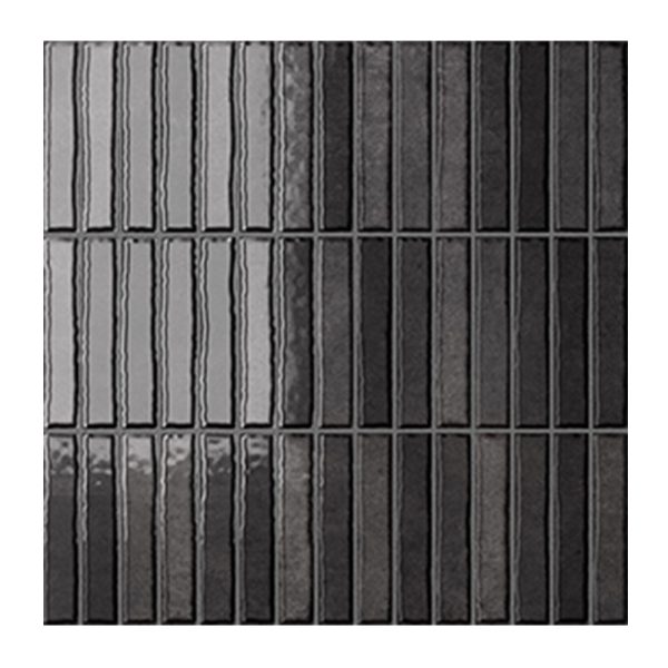 H8H3A 112 - Cerdomus Tile Studio Quality Tiles - July 1, 2023 14x100 Riva Kit Kat Noir Gloss Finger H8H3A-112