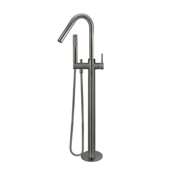 MB09 PVDGM ROUND FREESTANDING - Cerdomus Tile Studio Quality Tiles - October 18, 2022 Round Freestanding Bath Spout and Hand Shower - Shadow MB09-PVDGM