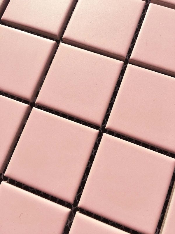 Matt Pink Square Mosaic - Cerdomus Tile Studio Quality Tiles - May 9, 2023 48x48 Pink Matt Porcelain Mosiac 48X48PINKMATT