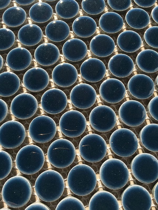 Navy penny gloss image 2 - Cerdomus Tile Studio Quality Tiles - September 8, 2023 275x275 19mm Navy Penny Round Gloss NAVYGPENNY