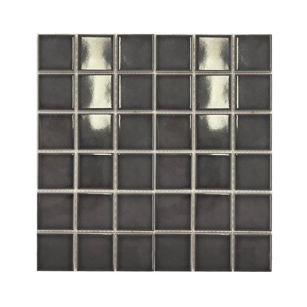 PM2817RG - Cerdomus Tile Studio Quality Tiles - September 14, 2023 48x48 Sorrento Pool Mosaic Charcoal Gloss PM2817RG
