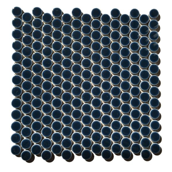 navy gloss penny round - Cerdomus Tile Studio Quality Tiles - September 8, 2023 275x275 19mm Navy Penny Round Gloss NAVYGPENNY